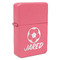 Soccer Windproof Lighters - Pink - Front/Main