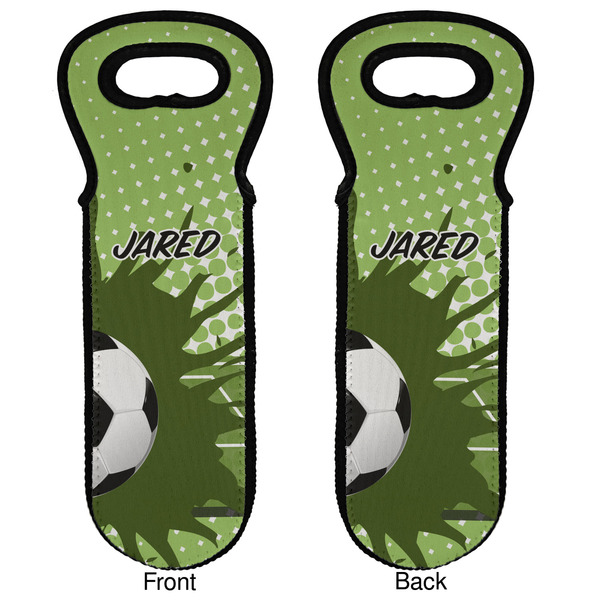 Soccer Wine Tote Front & Back