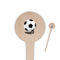 Soccer 4" Round Wooden Food Picks - Single Sided (Personalized)