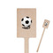 Soccer Wooden 6.25" Stir Stick - Rectangular - Closeup