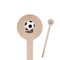 Soccer Wooden 6" Stir Stick - Round - Closeup