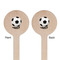 Soccer Wooden 6" Stir Stick - Round - Double Sided - Front & Back