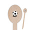 Soccer Wooden Food Pick - Oval - Closeup