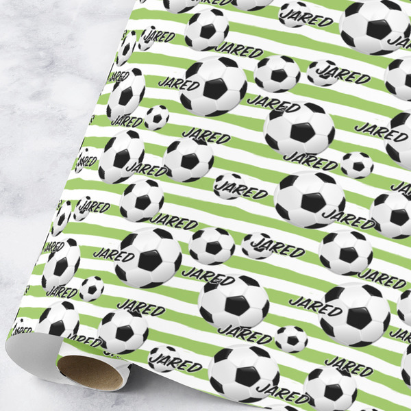 Custom Soccer Wrapping Paper Roll - Large (Personalized)