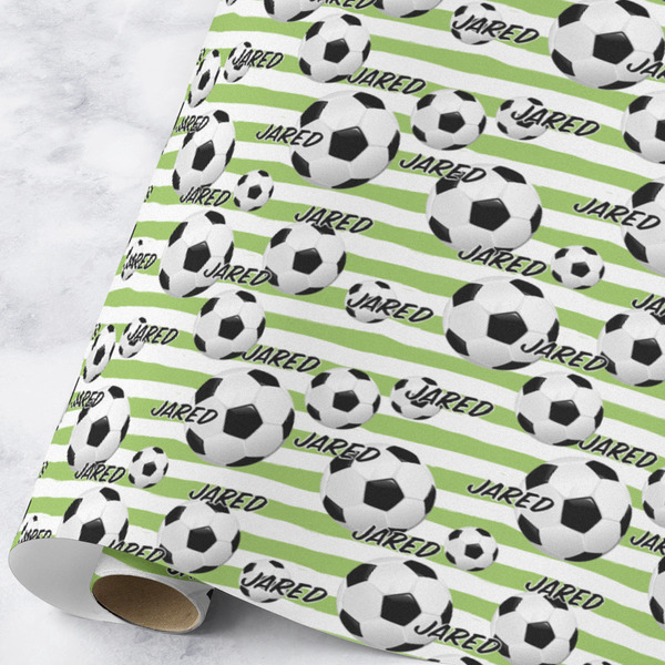 Custom Soccer Wrapping Paper Roll - Large - Matte (Personalized)