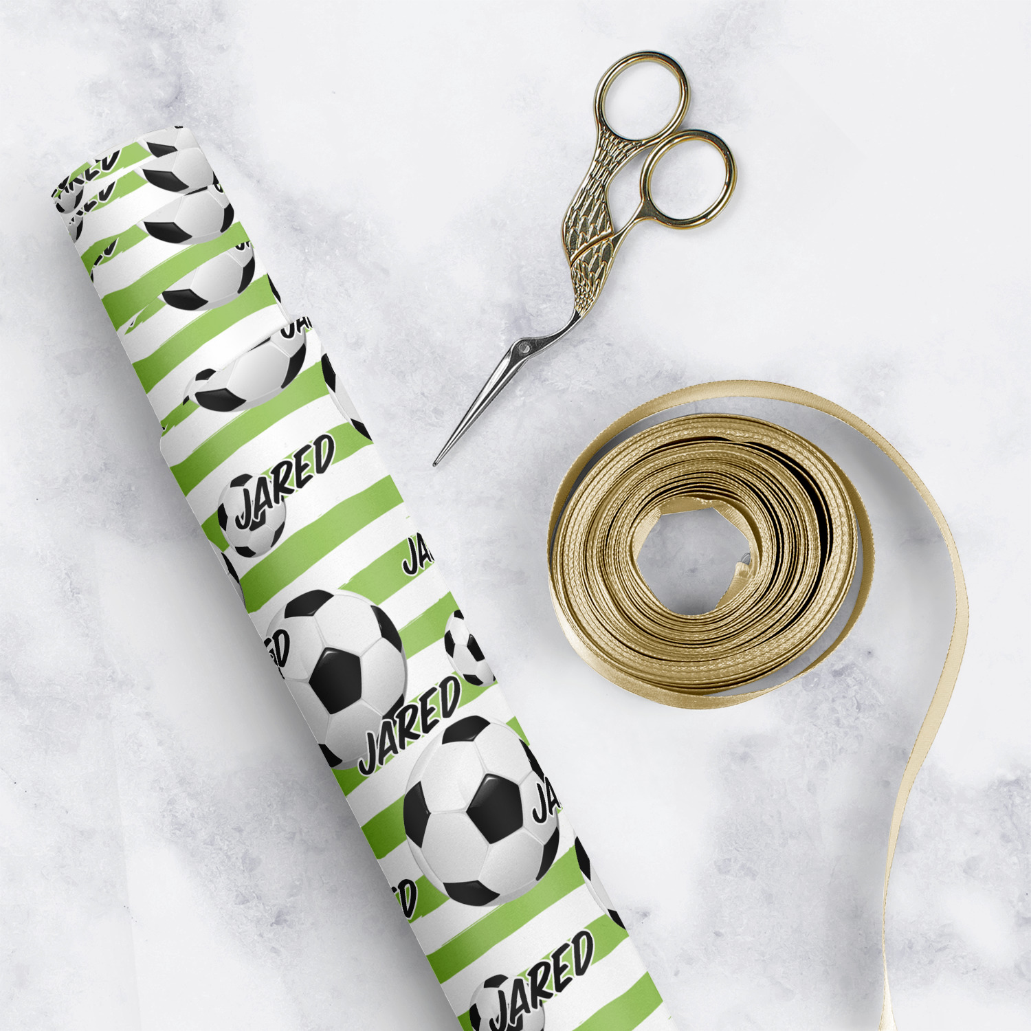Soccer Wrapping Paper Roll Small (Personalized) YouCustomizeIt