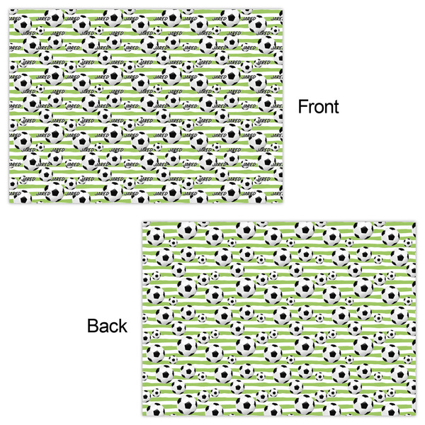 Soccer Wrapping Paper Sheet - Double Sided - Front & Back