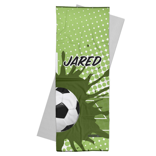 Custom Soccer Yoga Mat Towel (Personalized)