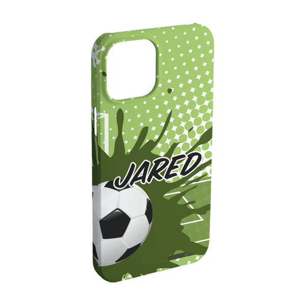 Custom Soccer iPhone Case - Plastic - iPhone 15 (Personalized)