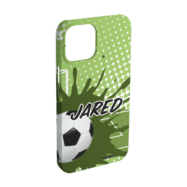 Custom Soccer iPhone Case - Plastic - iPhone 15 Pro (Personalized)