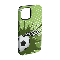 Soccer iPhone Case - Rubber Lined - iPhone 15 Pro (Personalized)