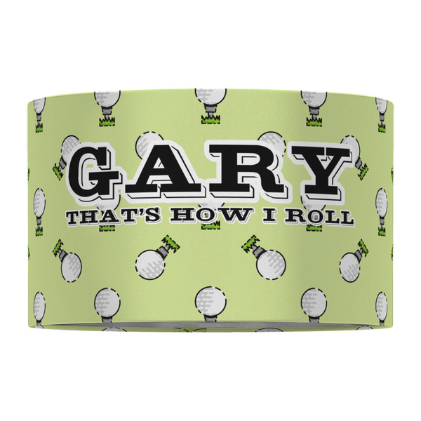 Golf 12" Drum Lampshade - FRONT (Fabric)