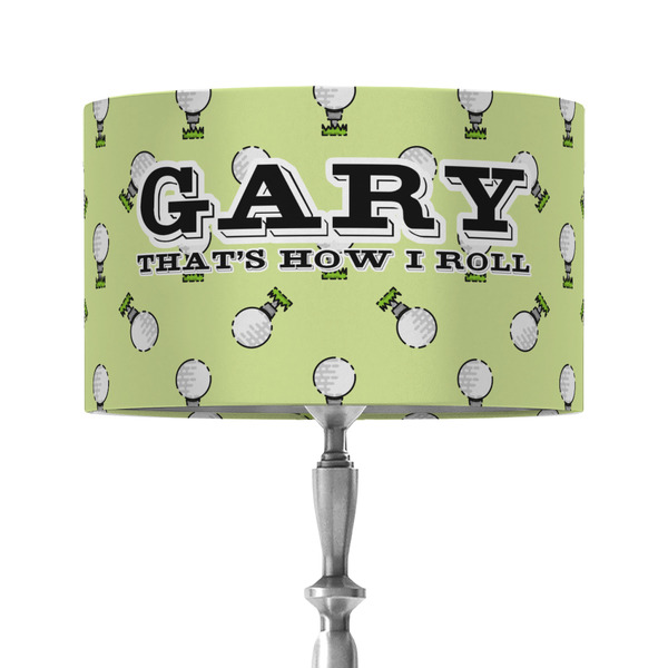 Custom Golf 12" Drum Lamp Shade - Fabric (Personalized)