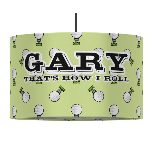 Golf 12" Drum Lampshade - PENDANT (Fabric)