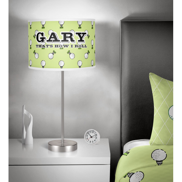 Golf 13 inch drum lamp shade - in room