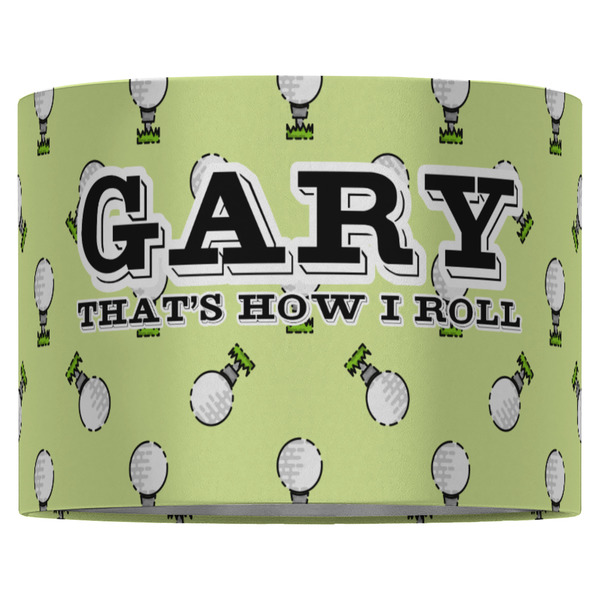 Golf 16" Drum Lampshade - FRONT (Fabric)
