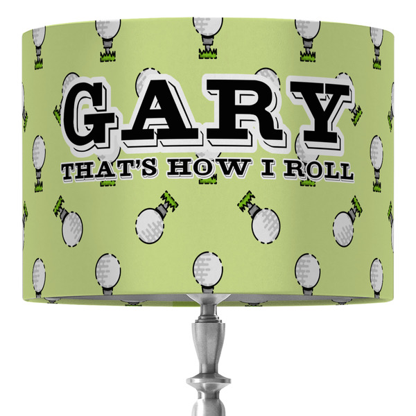 Custom Golf 16" Drum Lamp Shade - Fabric (Personalized)