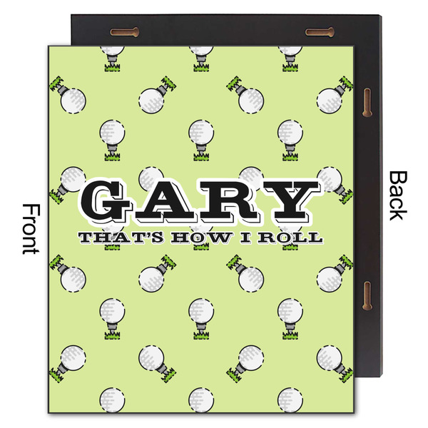 Golf 20x24 Wood Print - Front & Back View