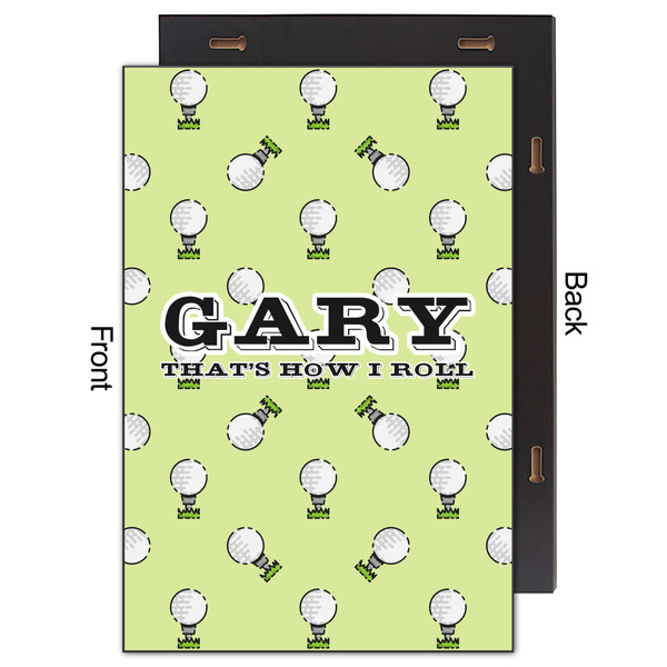 Golf 20x30 Wood Print - Front & Back View
