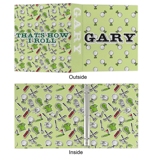 Golf 3 Ring Binders - Full Wrap - 1" - APPROVAL