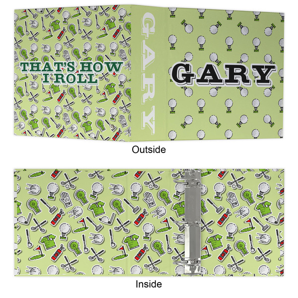 Golf 3 Ring Binders - Full Wrap - 3" - APPROVAL