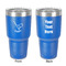 Golf 30 oz Stainless Steel Ringneck Tumbler - Blue - Double Sided - Front & Back