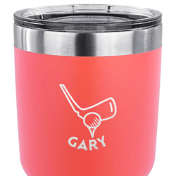 Golf 30 oz Stainless Steel Tumbler - Coral - Single Sided (Personalized)