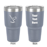 Golf 30 oz Stainless Steel Tumbler - Grey - Double-Sided (Personalized)