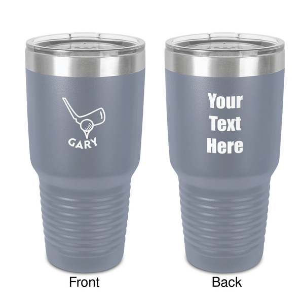 Custom Golf 30 oz Stainless Steel Tumbler - Grey - Double-Sided (Personalized)