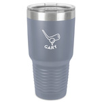 Golf 30 oz Stainless Steel Tumbler - Grey - Single-Sided (Personalized)