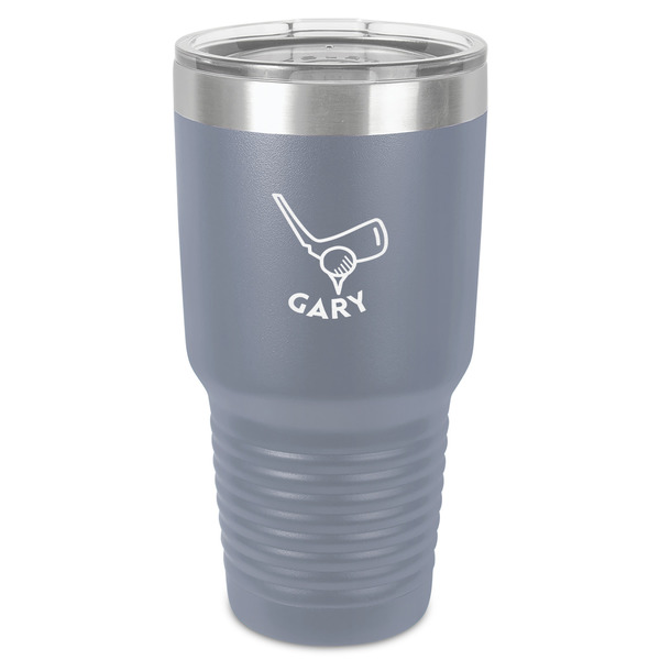 Custom Golf 30 oz Stainless Steel Tumbler - Grey - Single-Sided (Personalized)