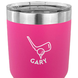 Golf 30 oz Stainless Steel Tumbler - Pink - Double Sided (Personalized)
