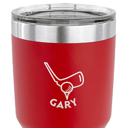 Golf 30 oz Stainless Steel Tumbler - Red - Double Sided (Personalized)