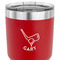 Golf 30 oz Stainless Steel Ringneck Tumbler - Red - CLOSE UP