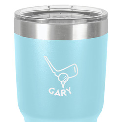 Golf 30 oz Stainless Steel Tumbler - Teal - Double-Sided (Personalized)