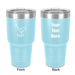 Golf 30 oz Stainless Steel Tumbler - Teal - Double-Sided (Personalized)
