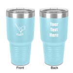 Golf 30 oz Stainless Steel Tumbler - Teal - Double-Sided (Personalized)