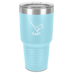 Golf 30 oz Stainless Steel Tumbler - Teal - Single-Sided (Personalized)