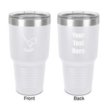 Golf 30 oz Stainless Steel Tumbler - White - Double-Sided (Personalized)