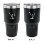 Golf 30 oz Stainless Steel Tumbler - Black - Double Sided (Personalized)