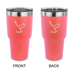 Golf 30 oz Stainless Steel Tumbler - Coral - Double Sided (Personalized)