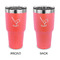 Golf 30 oz Stainless Steel Ringneck Tumblers - Coral - Double Sided - APPROVAL