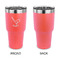 Golf 30 oz Stainless Steel Ringneck Tumblers - Coral - Single Sided - APPROVAL