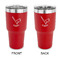 Golf 30 oz Stainless Steel Ringneck Tumblers - Red - Double Sided - APPROVAL