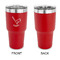 Golf 30 oz Stainless Steel Ringneck Tumblers - Red - Single Sided - APPROVAL