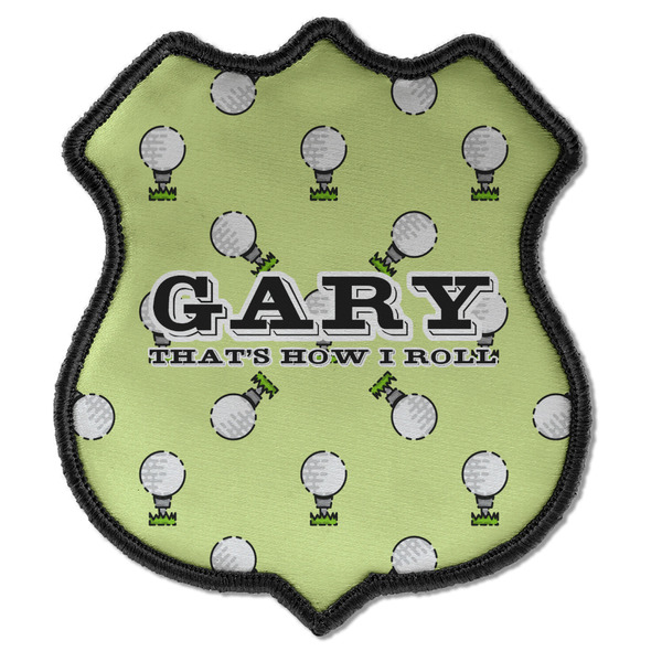 Custom Golf Iron On Shield Patch C w/ Name or Text