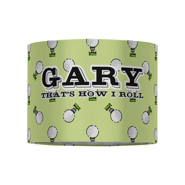 Golf 8" Drum Lampshade - FRONT (Fabric)