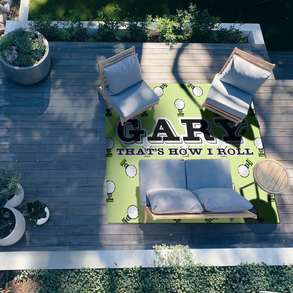 Golf 8'x10' Patio Rug - In context