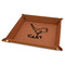 Golf 9" x 9" Leatherette Snap Up Tray - FOLDED