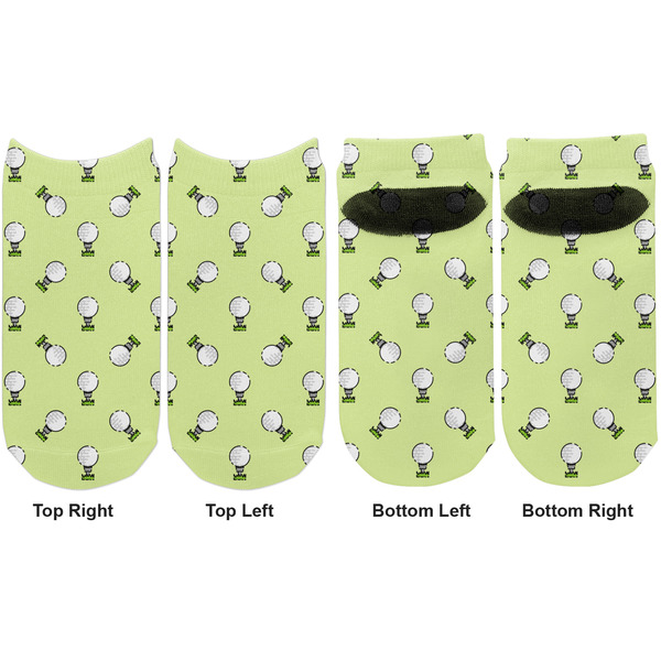 Golf Adult Ankle Socks - Double Pair - Front and Back - Apvl